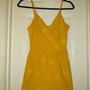 Yellow romper with floral design - Blue Rain